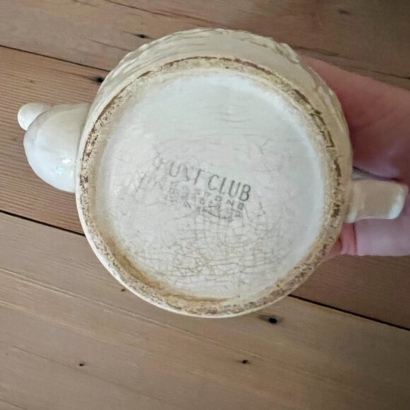 Vintage English Cream Ironstone Teapot, TG Green England Hunt Club, Equestrian - Picture 6 of 6